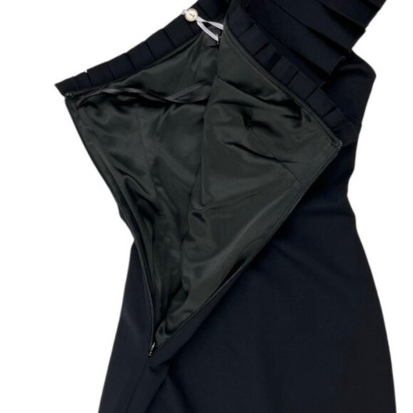 Ted Baker London Black Laylahi  Pleated One Shoulder Dress Size Ted 1 (US 4) NWT - Picture 6 of 16